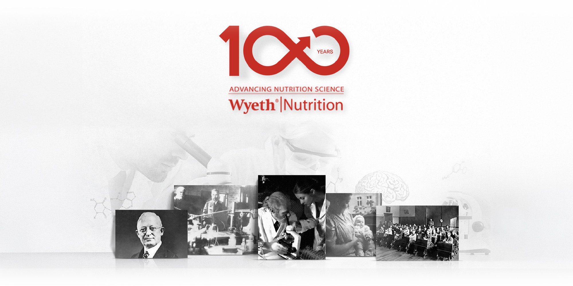 Wyeth Nutrition 100 Years celebration showcasing a legacy of nutrition research and innovation