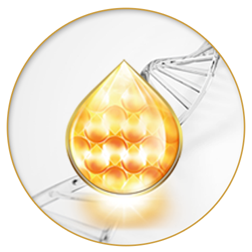 Golden drop representing advanced nutrition science