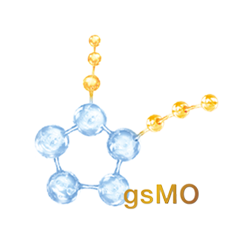 Glycosylated milk oligosaccharide (gsMO) molecular structure illustration