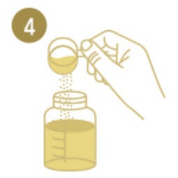 Use the enclosed spoon to level off the top and dispense the appropriate amount of the product.