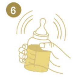 Shake well until the product is completely dissolved. Check the temperature before feeding.